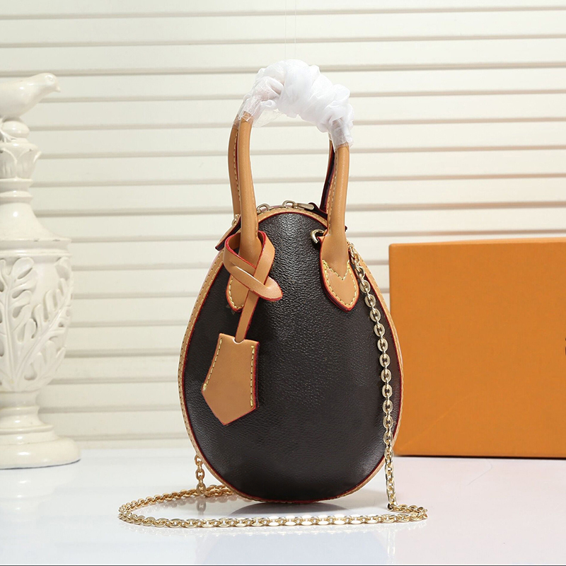 

Classic print flower handbags purses Genuine leather Dinosaur egg chain Clutch Lady Messenger Bag single shoulder crossbody bags, Brown flower+pink