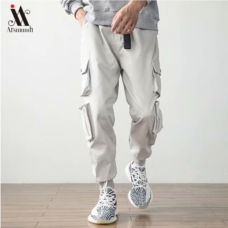 

2019New Men's Side Pockets Cargo Harem Pants Hip Hop Casual Male Joggers Trousers Fashion Casual Streetwear Pants 3XL