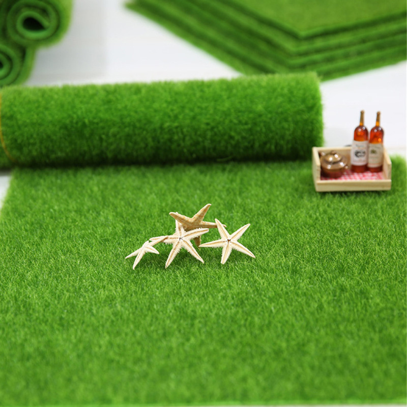 

Simulation Moss Micro Landscape Decoration Flocking Grass Fake Lawn Fake Green Plant Moss Landscaping Turf Home Decoration, 15x15cm