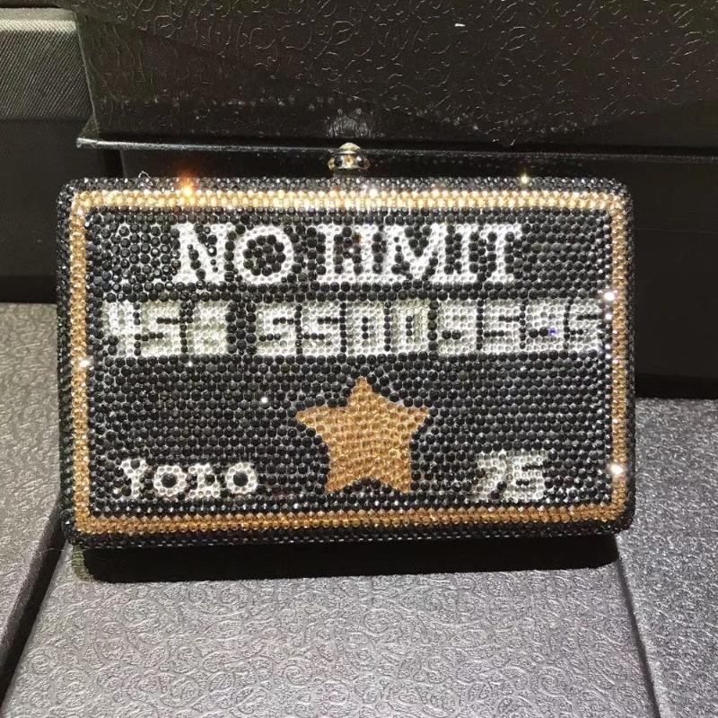 

New Arrival Black White Rhinestone Crystal Women Evening Clutch Bags Fashion Elegant Lady Phone Case Female Party Prom Clutches