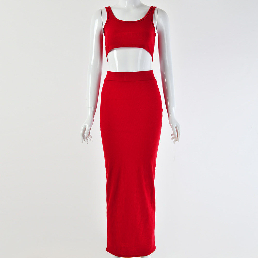 

Women Skirts Sets Womens Two-piece Hot Skirt Ladys Designer Solid Color Dress Summer Short Vest+skirt 2020 New Style Hot Selling Dresses, White