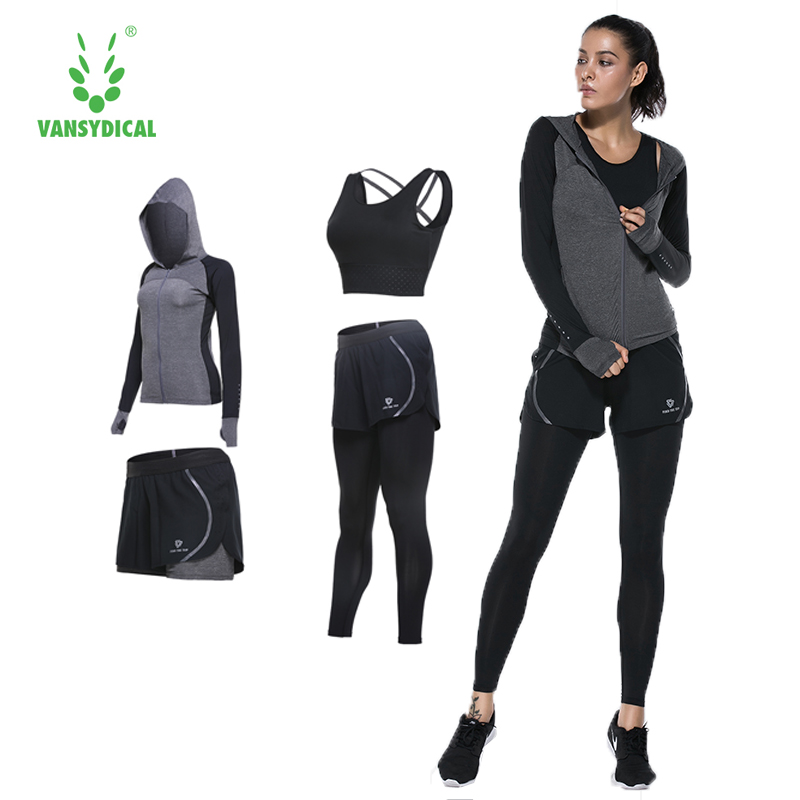 

Yoga suit, autumn and winter women's fitness clothes, pants, running, ventilation, thin, speed, dry gym, sportswear four sets, 4pcs sets a 2
