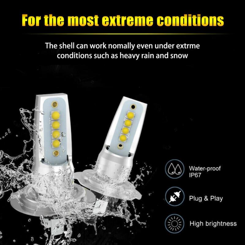 

New Upgrade 2PCS H7 LED Headlight Conversion Set Cob Bulb 110W / 20800LM White Low light bulbs Wholesale Quick delivery CSV