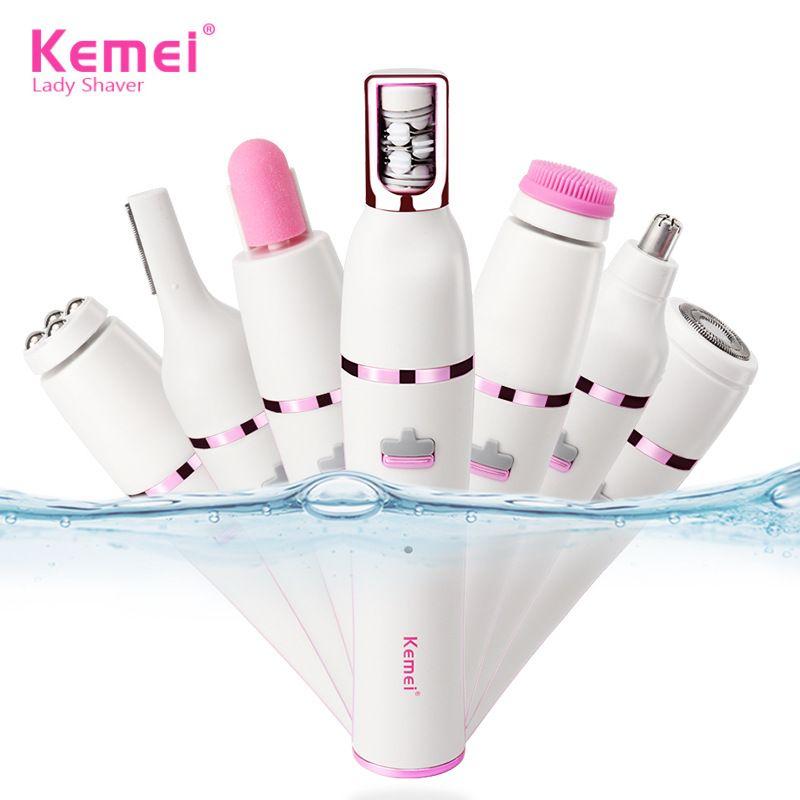 

Kemei KM-2189 electric hair removal device seven-in-one nose hair device eyebrow trimmer USB rechargeable sharpener knife facial massage