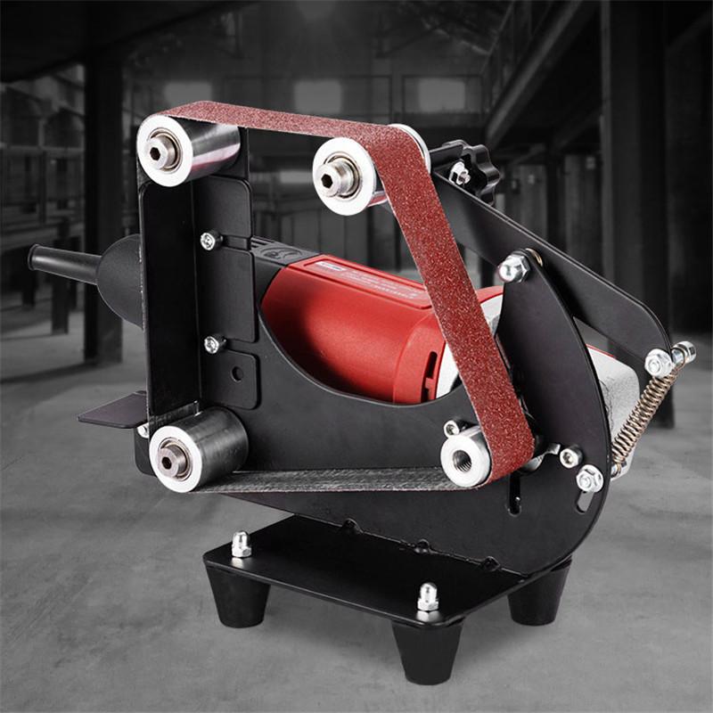 

220V Mini Belt Machine Angular Grinding Belt Head Polisher Machine Annex Angle Grinder Conversion Frame Polishing Tools