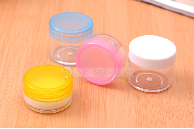 

10PCS 10g Round Refillable Bottles Transparent Plastic Cosmetic Pot Empty Jar Box Nail Art Bead Storage Makeup Cream Container