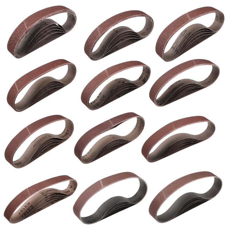 

uxcell 1" x 21" Abrasive Sanding Belt 40-1000 Grits for Belt Sander removing smaller imperfections and marks on wood plastic