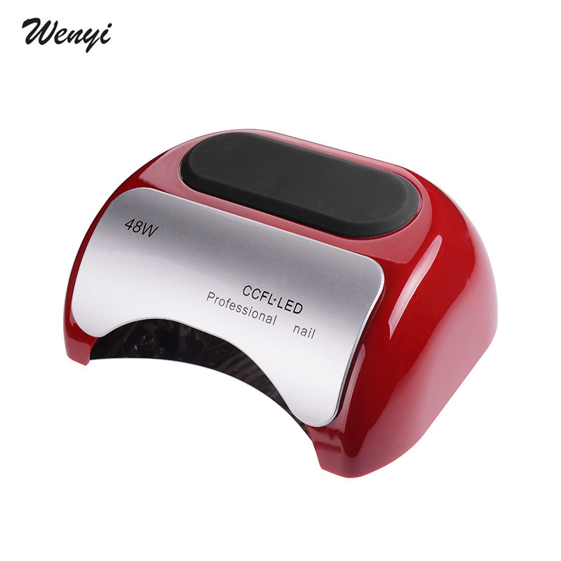 

Professional 48W CCFL UV LED Lamp Nail Dryer Cure Nail Polish Gel Nail Lamp Art Manicure Tools Automatic Induction LY191228, Silver