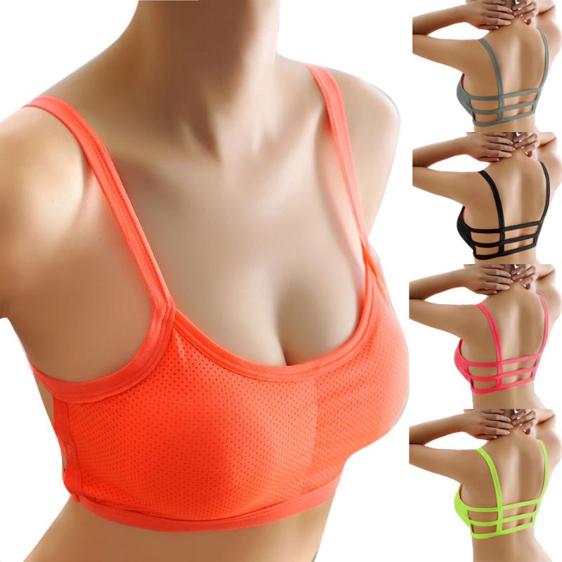 

Women Back Sports Bras,Adjustable Shoulder Strap Padded Wirefree Sports Bra Top,Seamless Fitness Running Yoga Bra, Kh