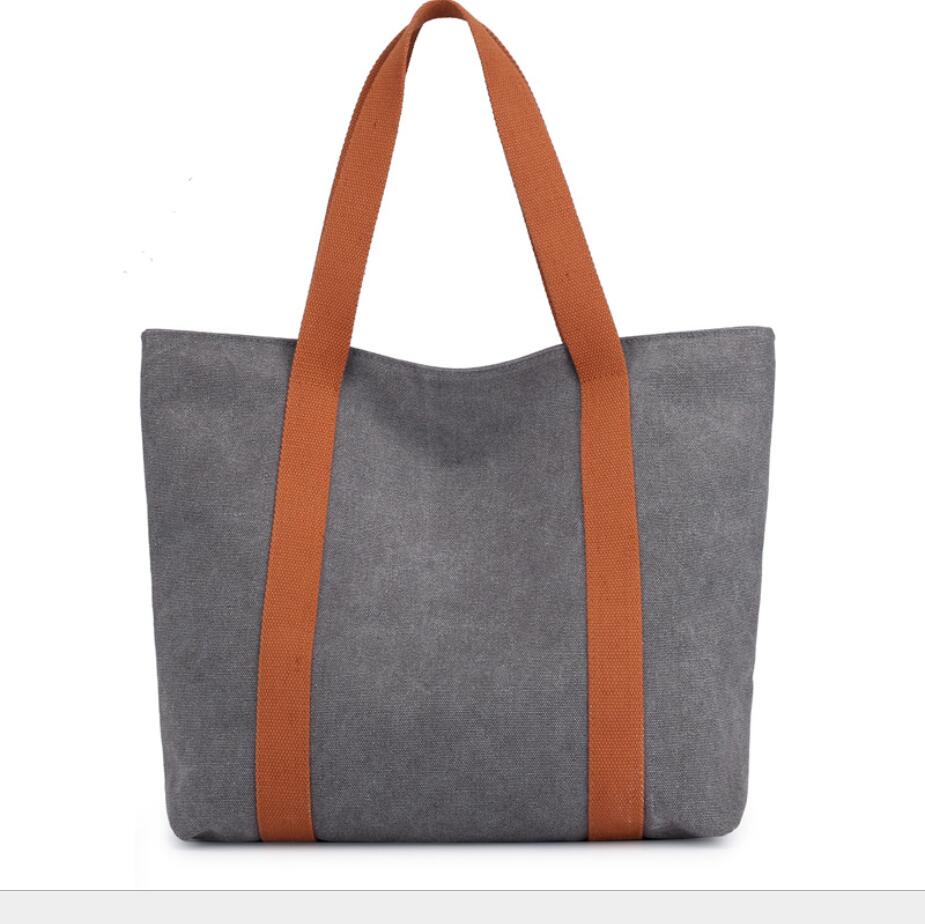 

2021 students canvas fashion school bag Large size backpack, Customize