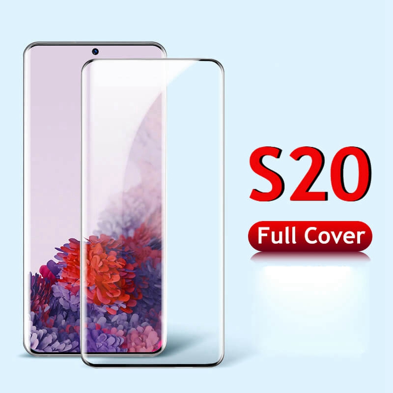 

CASE Friendly Screen Protector for Samsung S20 NOTE 10 S10 PLUS Ultra Note 9 S8 S9 Full Coverage NO HOLE Fingerprint Unlock Tempered Glass