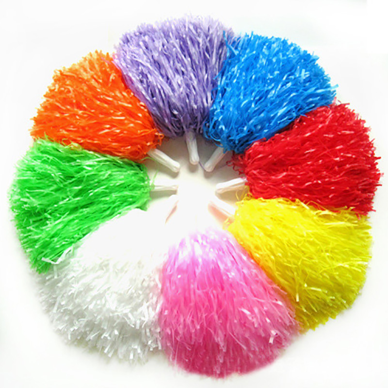

3Pair/Cheering pompom Flower Cheerleaders Took Ball Bouquet Cheerleaders Hand Flowers Rings and Plastic Handles for Sports Match