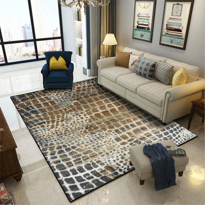 

Carpets for Living Room Modern Grid Crocodile Pattern Carpet Carpet Bedroom Living Room Table Accessories Floor Mat, Jq-carpets-336