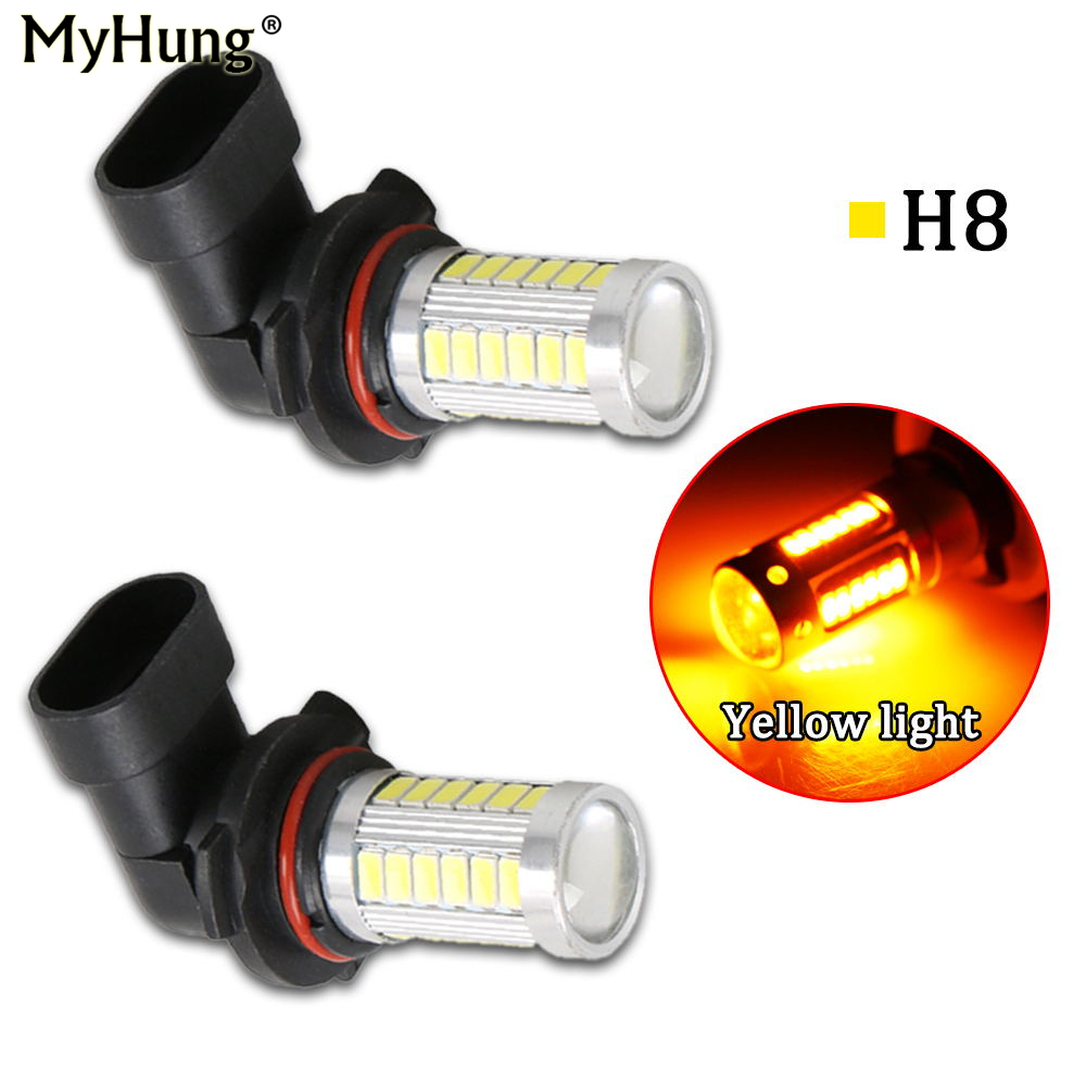 2Pcs 33-SMD H8 H11 Car Xenon LED Fog Driving DRL Bulb Light Lamps 12V Red