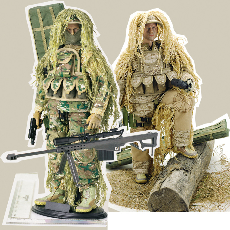 

Military Articulated Dolls Toys, 12 Inches SNIPER with Barrett, 1:6 High Simulation, for Party Kid' Birthday Gifts, Collectings, Decotations, Multicolor