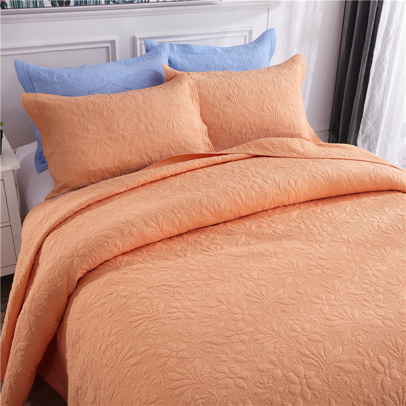 Solid Cotton Bedspread Cover Sets BedCovers Coverlets Korean Colorful