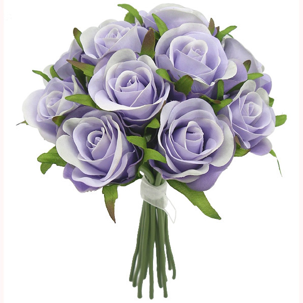 

Artificial Rose Bunch, Artificial Flower Bouquet, 12 Rose Buds for Home & Wedding Decoration, As pic