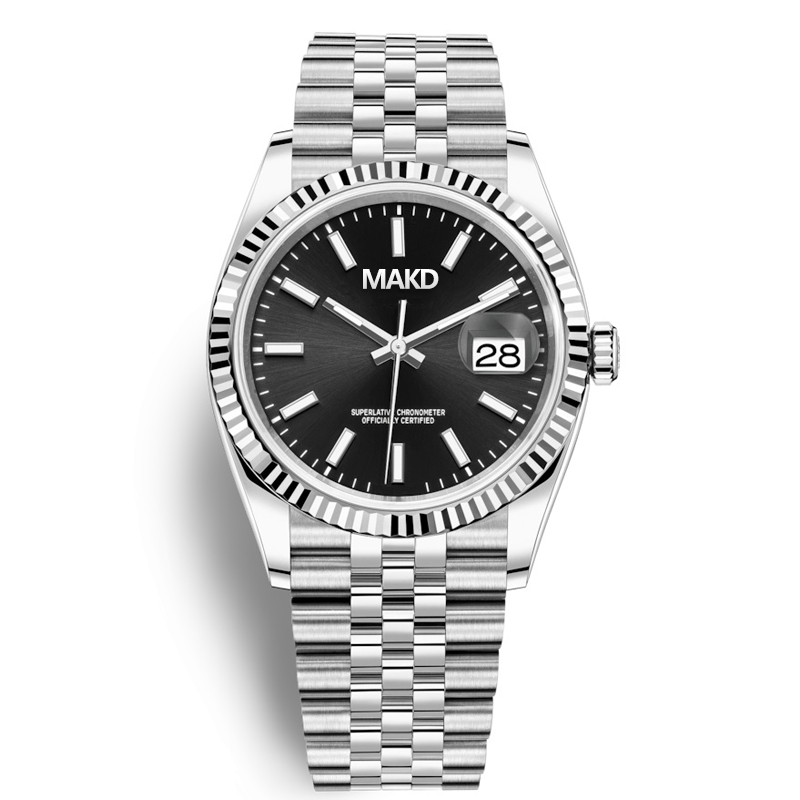 

Fashion Datejust Men's Watch Ceramic Ring Full Stainless Steel Super Bright 5 ATM Waterproof Sapphire Glass Automatic Machinery