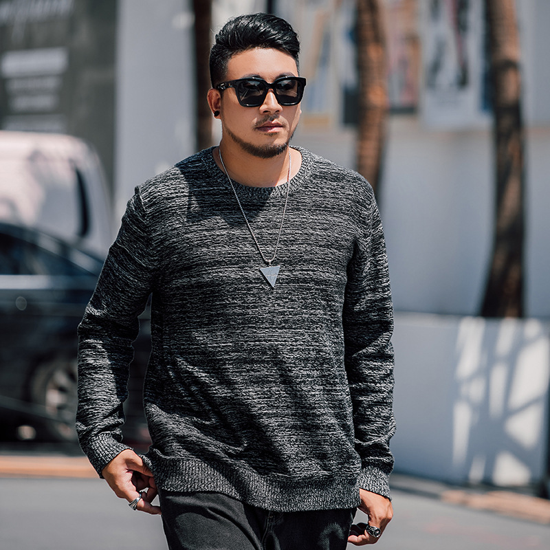 

2020 Winter New 5XL 6XL 7XL Plus Size super loose Styles Sweaters Men Knitted Pullover Men Big Size XXL-7XL Casual Sweater, Black