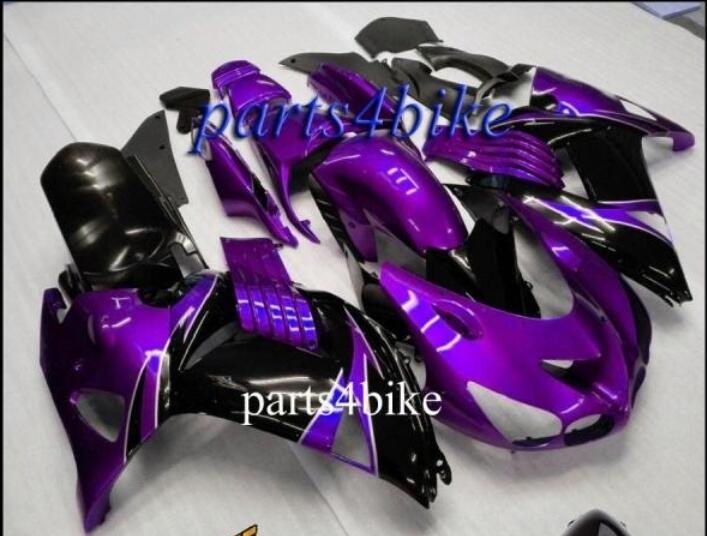 

Injection molded fairings kit for Kawasaki Ninja ZX14R 2006-2011 year model ZX14 06 07 08 09 purple, Same as picture