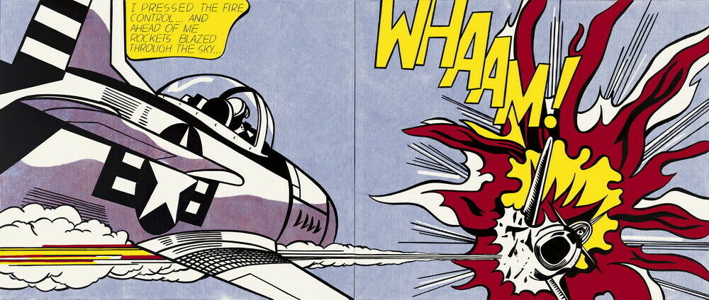 

Roy Lichtenstein Whaam Home Decor Handpainted &HD Print Oil painting On Canvas Wall Art Canvas Pictures 200119