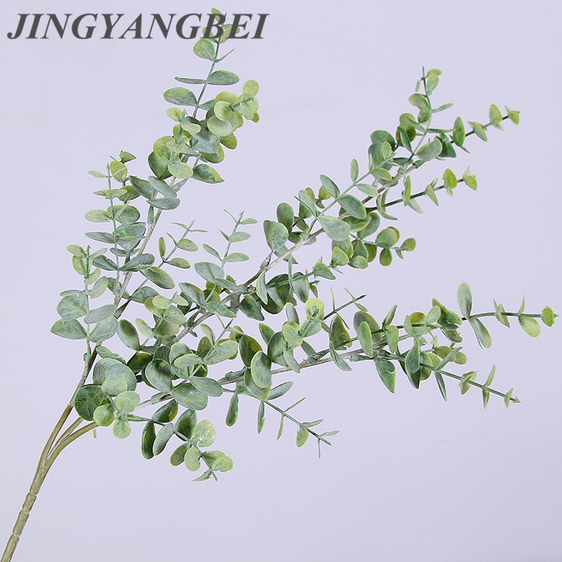 

69cm Artificial Plastic Eucalyptus tree branch Christmas wedding decoration Flower arrangment small leaves plant faux foliage, Green
