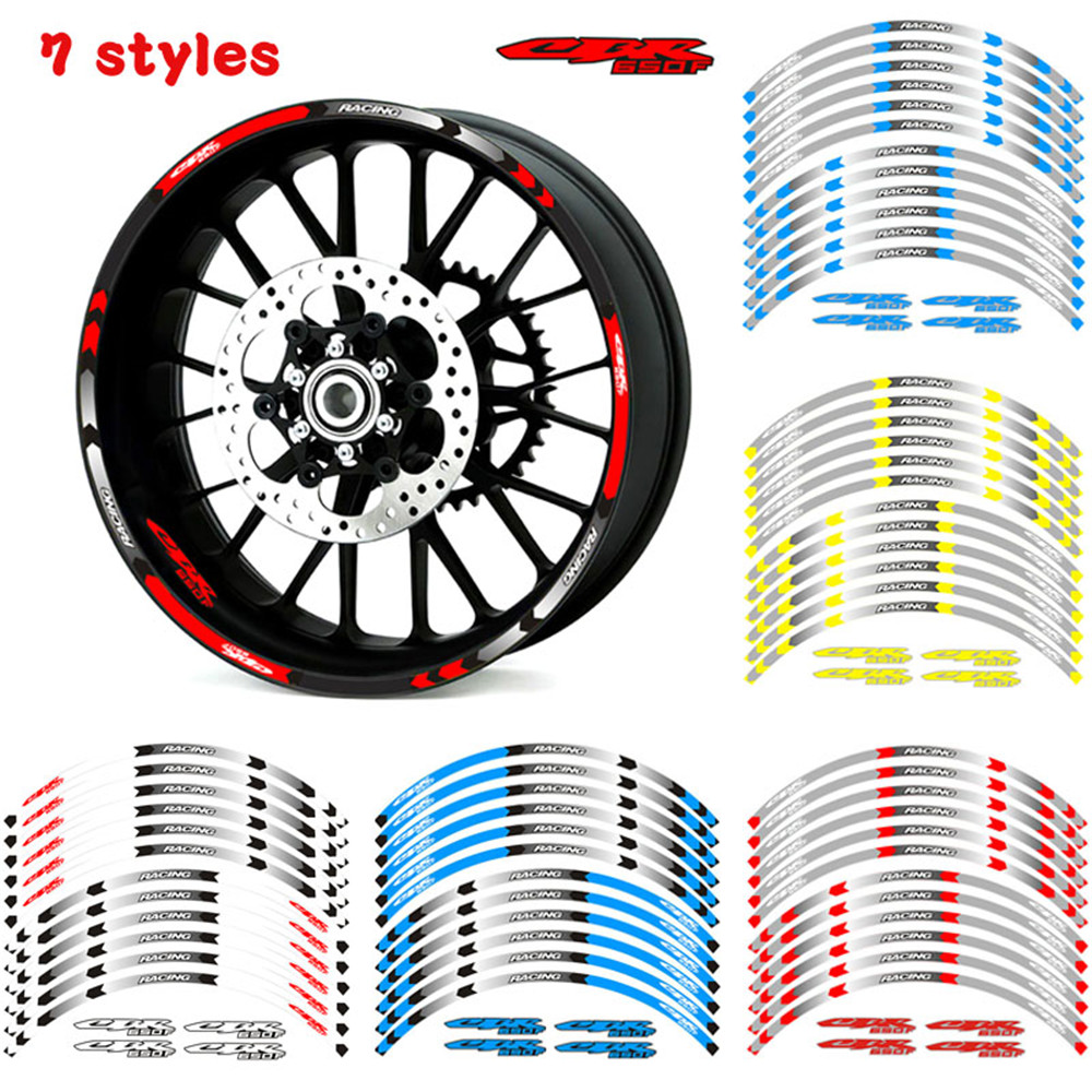 

Motorcycle inner rim waterproof decorative stickers night reflective warning decal anti-scratch tape for Honda CBR650F