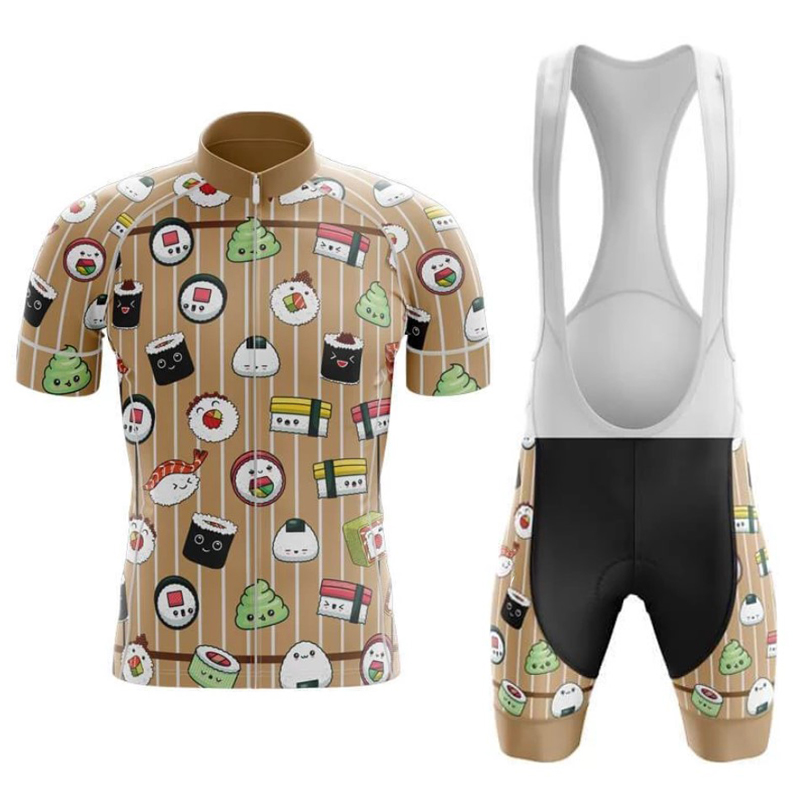 

Japan Sushi New Team Cycling Jersey Customized Road Mountain Race Top max storm Cycling Clothing cycling sets, Black;red
