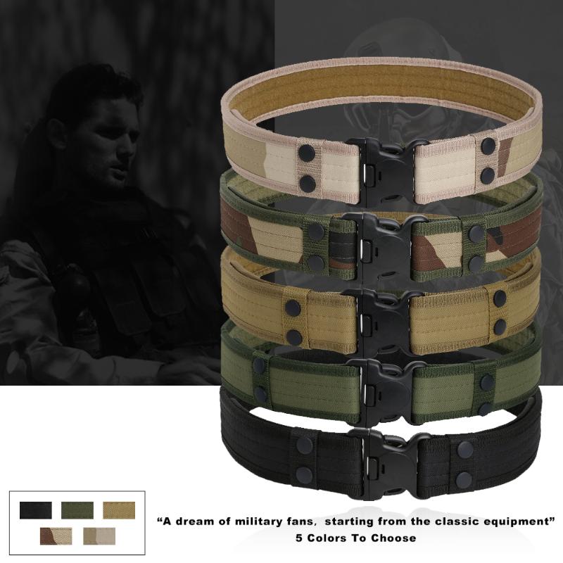 

2 Inch Tactical Sport Belt Canvas Duty Belt with Hook & Loop Quick Release Buckle Army Adjustable Waistband for Hunting, Belt buckle