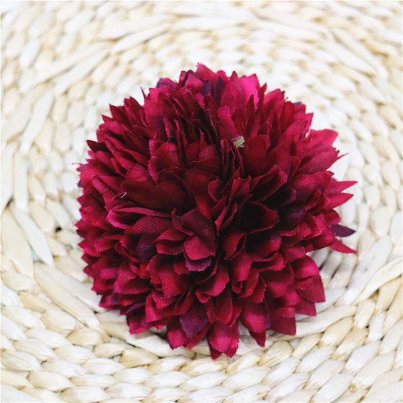 

10PCS/lot simulation silk dandelion flower head DIY flower wall artificial silk dandelion ball flower fake wreath grass ball, White