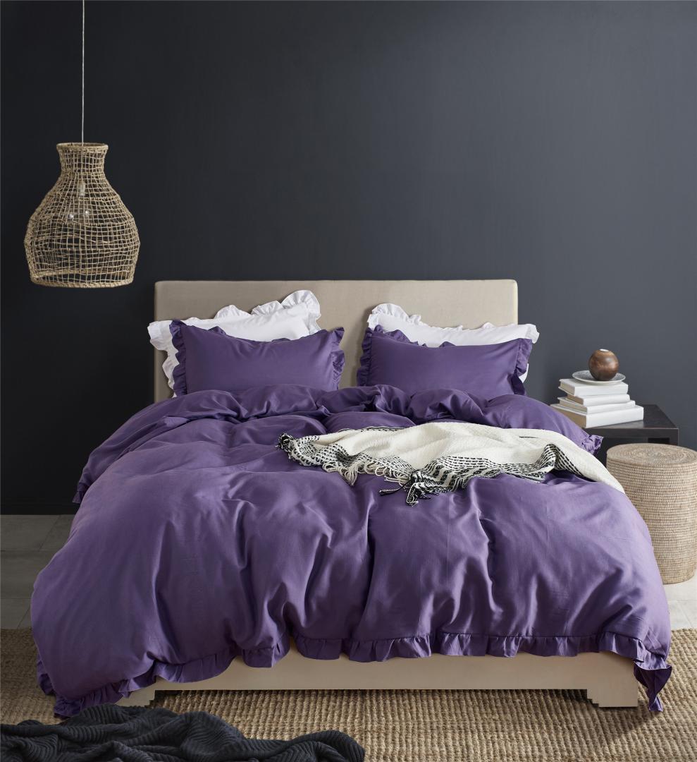 

Lotus Lace Purple 100% Polyester 3 Piece Duvet Cover Set Queen King  Size Bedding Hidden Zipper Ties 2 Pillow Shams, Rose pink