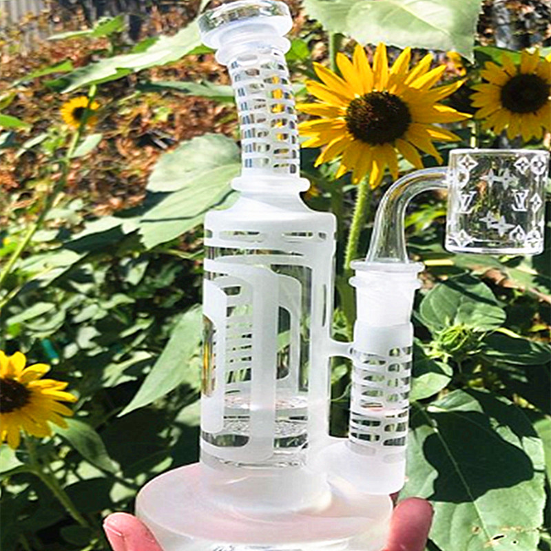 

New Design Sandblastin Glass water pipes Glass Banger Hanger Nail Glass Bongs Dab Rigs Oil Rig bubbler Hookahs beaker water pipes