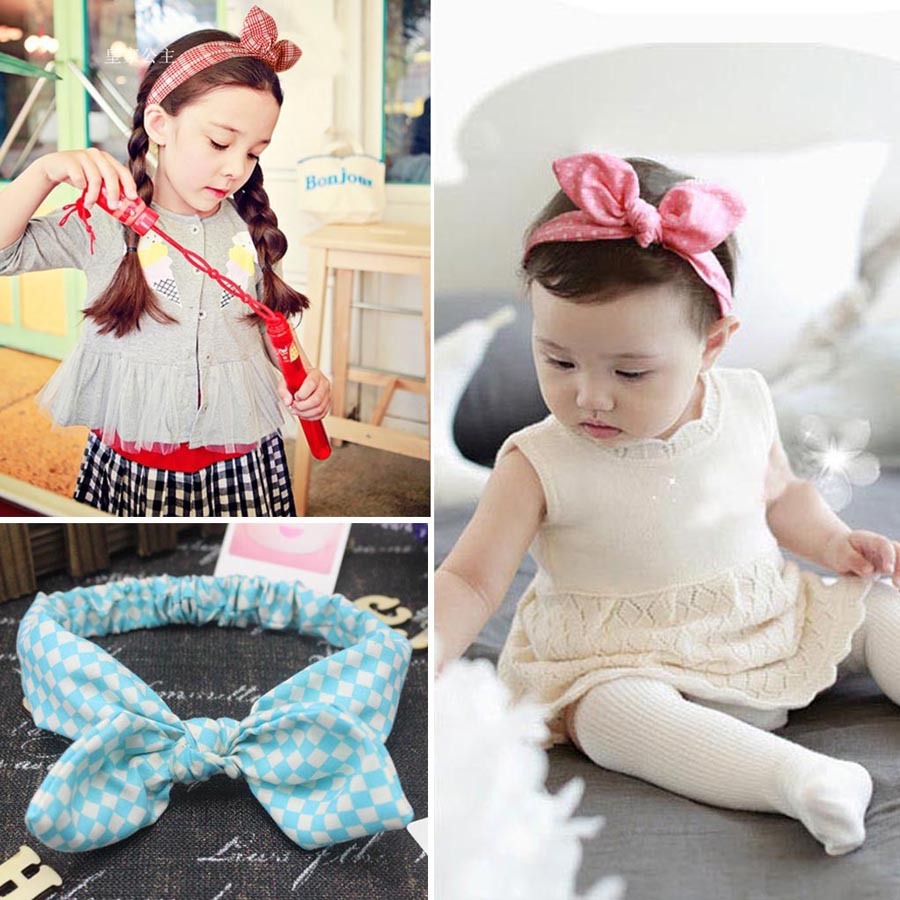 

Princess Baby Striped Hair Band Children's Cute Rabbit Ear Elastic Polka Dot Hair Band