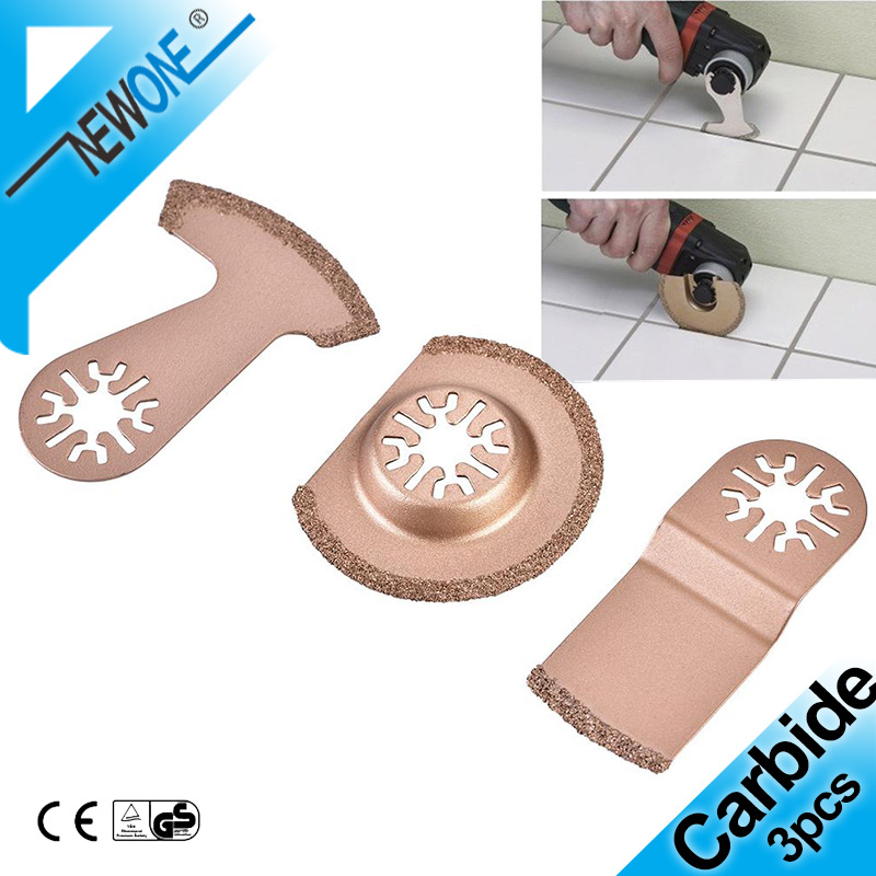

NEWONE 3pcs Oscillating Segment Multifunction Tool Carbide Saw Blade, Oscillating Multi tool Set, Carbide Saw Blades