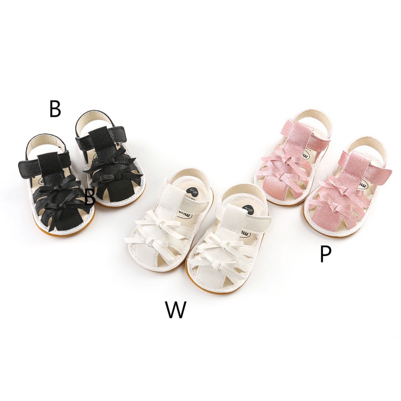 

Baby Girls Sandals PU Leather Breathable Anti-Slip Sandals Summer Toddler Soft Shoes for Girls, Black