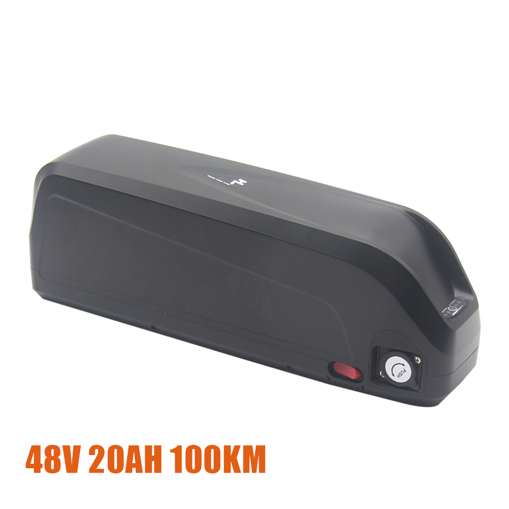 NEW High capacity 100KM electronic bicycles lithium ion battery 48V 20AH for ebike motor 200W to 1KW with 3A Fast charging charger-image-499610488