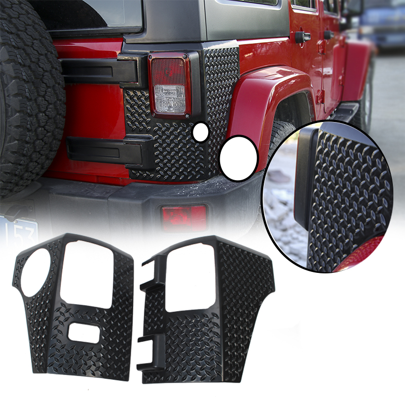 

Black Taillight Angle Rear Lamp Cowl Cover ( Pointer) For Jeep Wrangler JK 2007-2017 Car Exterior Accessories