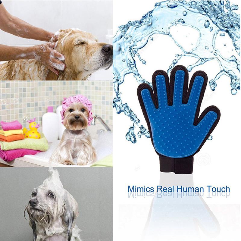 

Hand Hair Removal Brush Hair Removal Gloves Cats Dogs Universal Cleansing Massage Silicone Bathing Gloves Brush Pet Left Right DH0271