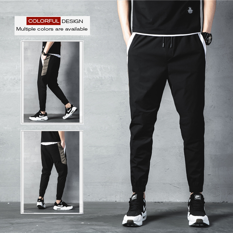 

Jogger Sweatpants Men Casual Pants Gym Fitness Training Trousers Male Spring Summer Running Track Pants Sportswear pantalones, Black