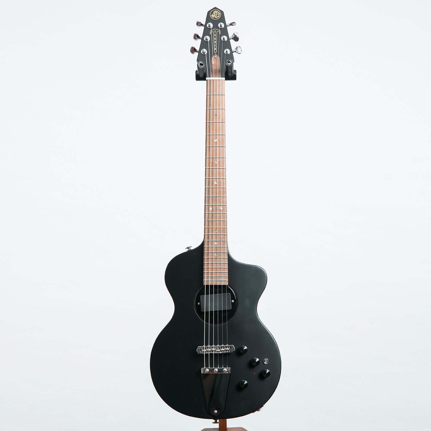 

Rick Turner Model 1 Special C Electric Guitar, All Black Satin Limited Edition, Unbound Mahogany body, Lamination Heel Cap, Abalone Dot Inla