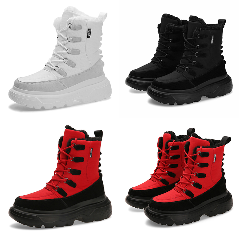 

2020 warm lithe soft winter designer lace type7 triple white black red man boy men boots mens Sneakers Boot trainers outdoor walking shoes, Color#1
