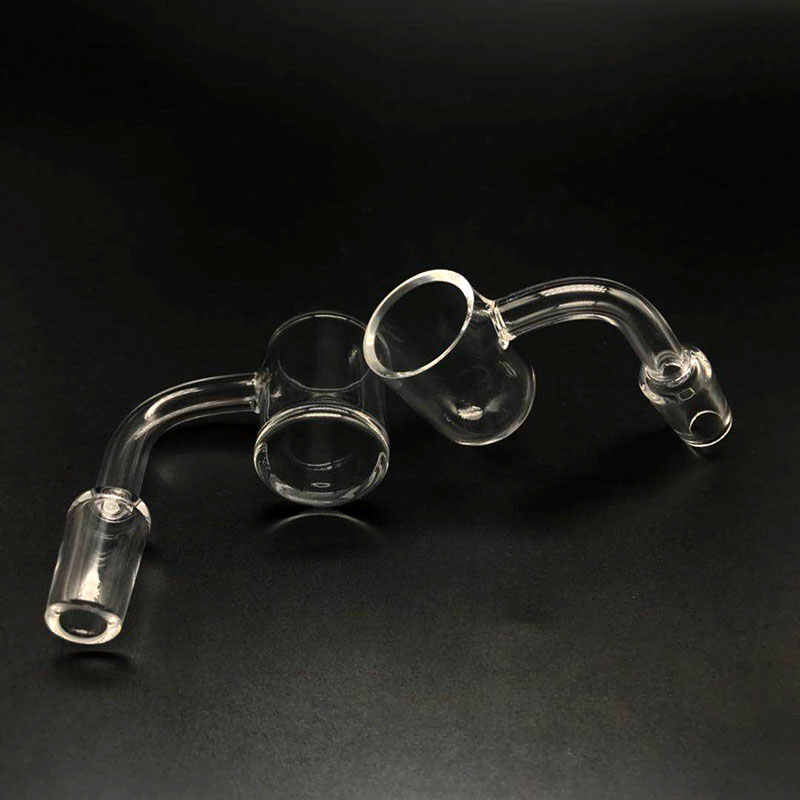 

New Beveled Edge Quartz Banger Nails With Flat Bottom or Round Bottom 10mm 14mm 18mm Male Female Quartz Bangers For Glass Water Bongs
