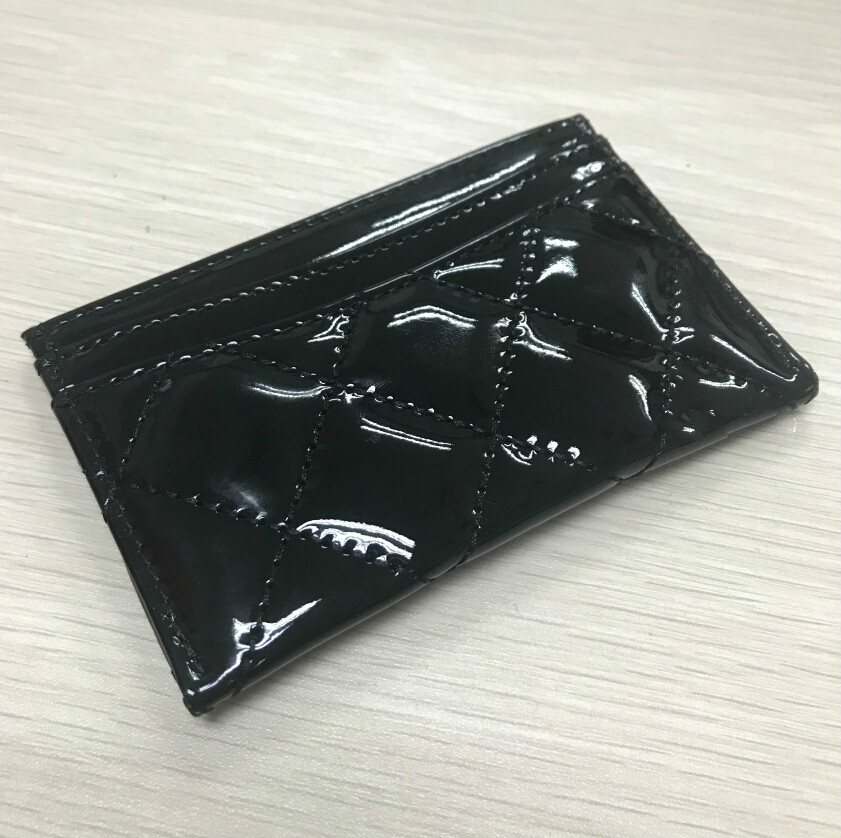 

Fashion glossy PU Mini Wallet with holder famous symbol card holder Coin bag VIP gift with plastics bag