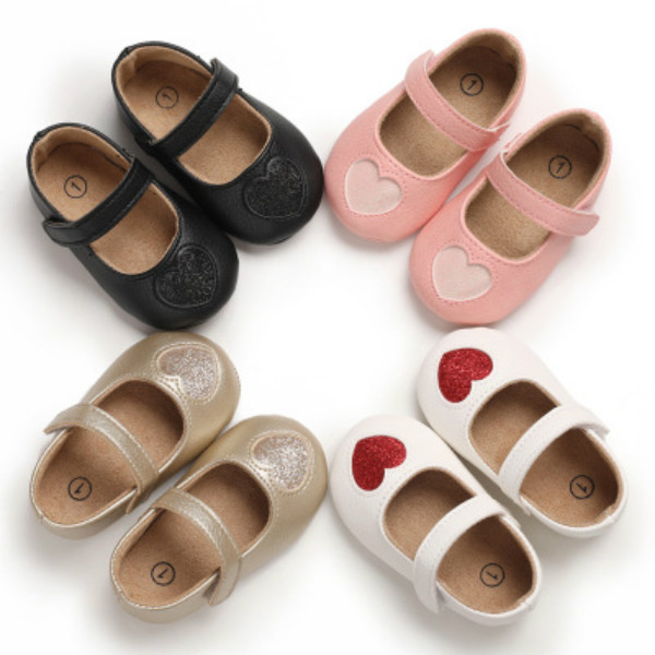 

Baby Girl Fashion First Walker Kids Casual Solid Color Summer Sandals Girls Casula Heart Pattern Cute Shoes Children Flat Shoes New, Pink