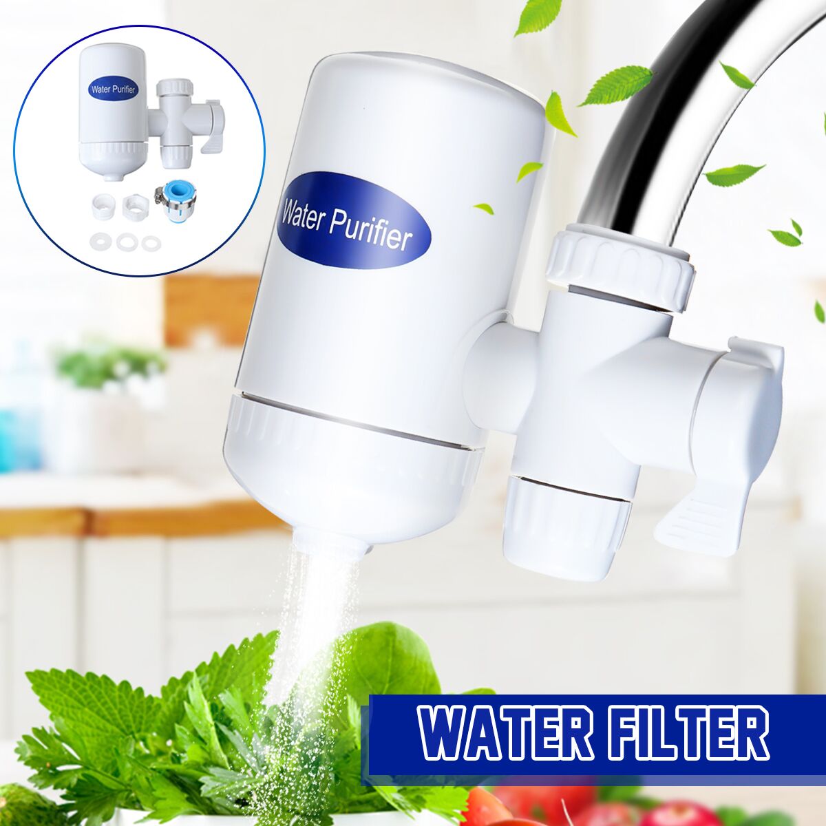 

2020 Faucet, water purifier, faucet, scrubber, ceramic ware, small water filter, oxidation bacteria treatment filter, kitchen standby filter