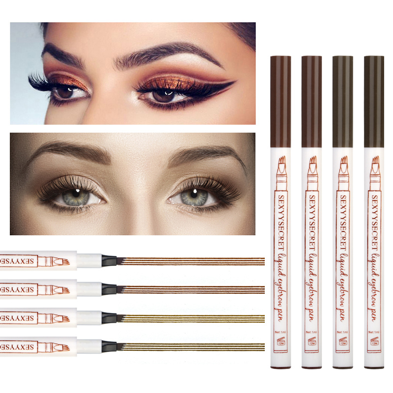

Eyebrow Pencil Microblading Eyebrow Tattoo Pen Fine Sketch Liquid Pen Waterproof Tattoo Durable Eye Brow Pencil make up, Brown
