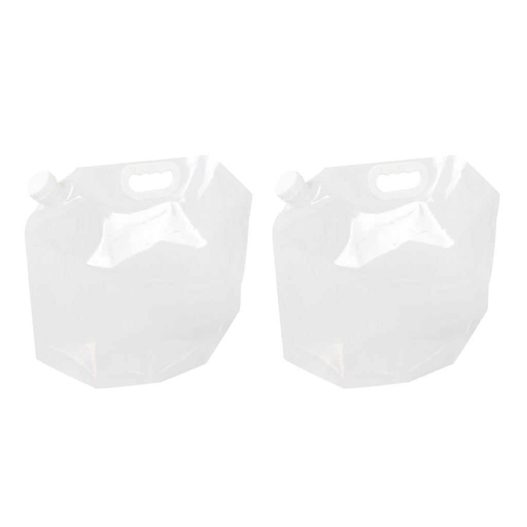 

2pcs clear 10l collapsible water tank bag for sport backpack lightweight