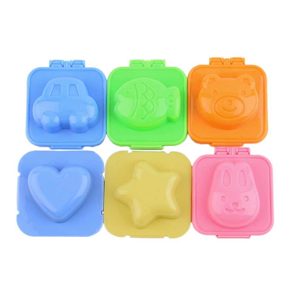 

6 Pcs Boiled Egg Sushi Rice Mold Mould Bento Maker Sandwich Cutter Moon Cake Decorating Decoration Kitchen Tools new arrival