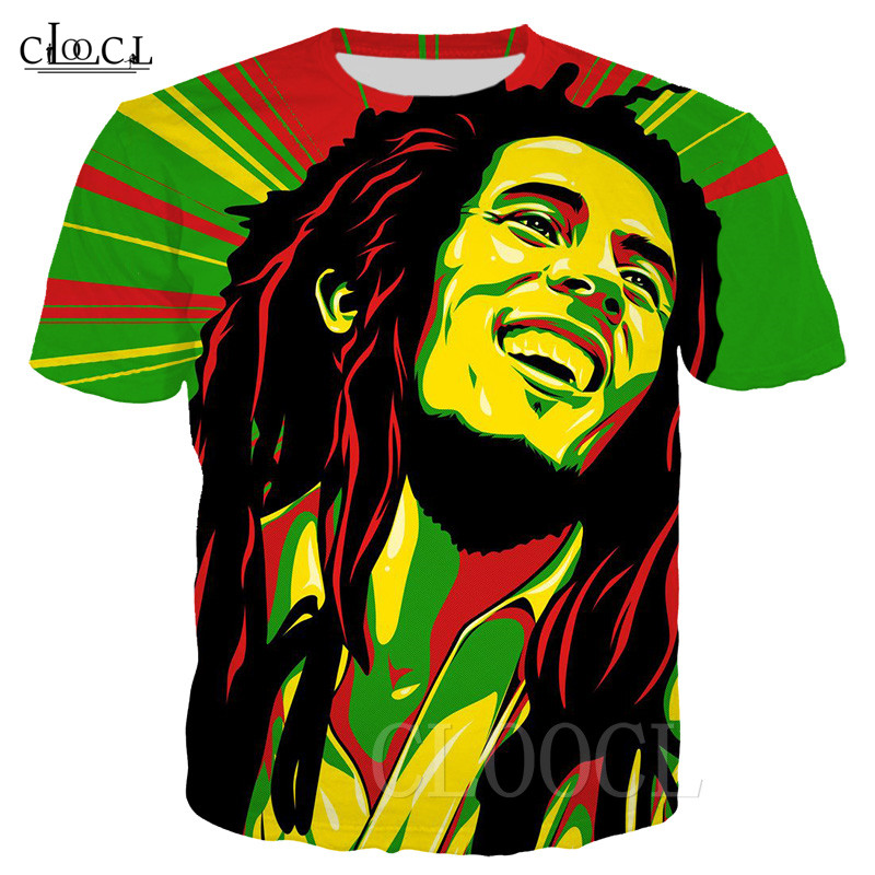 

2020 New Style Reggae Creator Bob Marley T Shirt Men Women 3D Print Short Sleeve Plus Size Casual Streetwear Tee Tops, T shirt 1