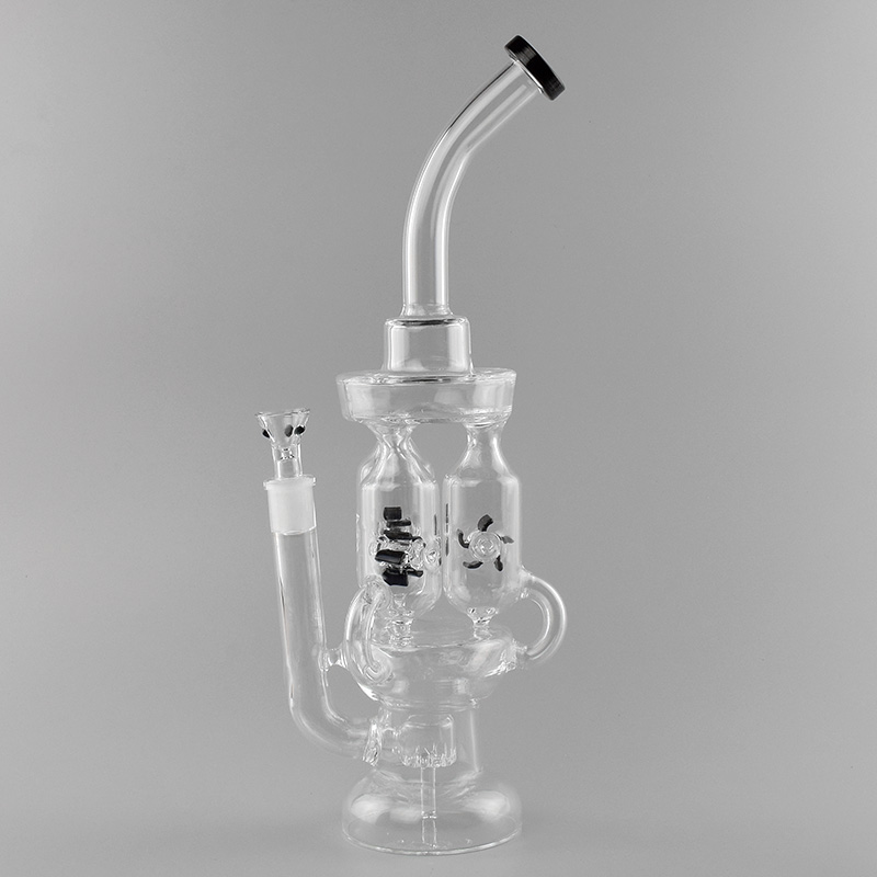 

Clearance! Oil rigs recycler 13.7inches new style bongs water pipe glass bong for smoking use with 14mm female joint